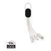 4-in-1 cable with carabiner clip white | No Branding | not available | not available