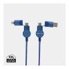 Oakland RCS recycled plastic 6-in-1 fast charging 45W cable blue | No Branding | not available | not available