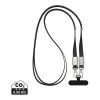 Nivo RCS recycled PET Crossbody lanyard black | No Branding | not available | not available