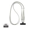 Nivo RCS recycled PET Crossbody lanyard grey | No Branding | not available | not available