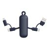 Urban Vitamin Dublin 100W 4 -in-1 keychain cable blue