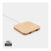 FSC® bamboo 10W wireless charger with USB brown | No Branding | not available | not available