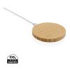 FSC® bamboo 15W wireless charger brown | No Branding | not available | not available