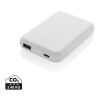 Stellar RCS recycled plastic 5000 mah 5W magnetic powerbank white | No Branding | not available | not available