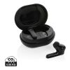 RCS standard recycled plastic TWS earbuds black | No Branding | not available | not available