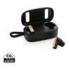 RCS recycled plastic & FSC® bamboo TWS earbuds black | No Branding | not available | not available
