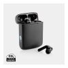 Skywave RCS recycled plastic solar earbuds black | No Branding | not available | not available
