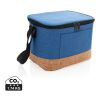 Two tone cooler bag with cork detail blue | No Branding | not available | not available