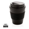 Reusable coffee mug with lid 350ml black | No Branding | not available | not available