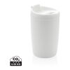 GRS Recycled PP tumbler with flip lid white | No Branding | not available | not available