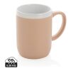 Ceramic mug with white rim brown-white | No Branding | not available | not available