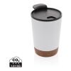 GRS RPP Stainless steel cork coffee tumbler white | No Branding | not available | not available