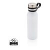 Copper vacuum insulated bottle with carry loop white | No Branding | not available | not available