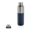 Fluid RCS certified recycled steel water bottle 600ml navy | No Branding | not available | not available