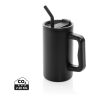 Cube RCS certified recycled steel mug 800ml black | No Branding | not available | not available