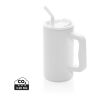 Cube RCS certified recycled steel mug 800ml white | No Branding | not available | not available
