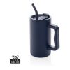 Cube RCS certified recycled steel mug 800ml navy | No Branding | not available | not available