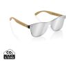 Prism RCS recycled plastic sunglasses with bamboo frame brown | No Branding | not available | not available