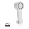 Twist RCS recycled plastic re-chargeable portable fan White | No Branding | not available | not available