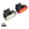Lumino RCS recycled plastic USB re-chargeable bike light set black | No Branding | not available | not available