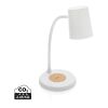 Zenara RCS recycled plastic and cork 15W wireless desk lamp white | No Branding | not available | not available