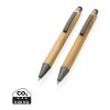 FSC® bamboo modern pen set in box brown | No Branding | not available | not available