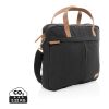 Impact AWARE™ 16 oz. recycled canvas laptop bag black | No Branding | not available | not available | not available