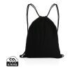 Impact AWARE™ Recycled cotton drawstring backpack 145g black | No Branding | not available | not available | not available