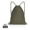 Impact AWARE™ Recycled cotton drawstring backpack 145g green | No Branding | not available | not available | not available