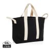 BEAU AWARE™ Beach bag 400gsm recycled canvas, with side hand black | No Branding | not available | not available | not available