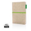 A5 Eco jute notebook green-green | No Branding | not available | not available