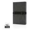 Deluxe hardcover PU notebook A5 with phone and pen holder grey | No Branding | not available | not available