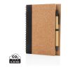 Cork spiral notebook with pen black | No Branding | not available | not available