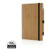 FSC® bamboo notebook and infinity pencil set brown | No Branding | not available | not available