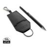SP Tula RCS certified recycled PU key holder and pen set black | No Branding | not available | not available