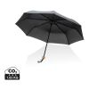 20.5" Impact AWARE RPET 190T Pongee bamboo umbrella black | No Branding | not available | not available