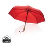 "21"" Impact AWARE™ RPET 190T bamboo auto open/close umbrell red | No Branding | not available | not available