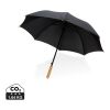 23" Impact AWARE™ RPET 190T auto open bamboo umbrella black | No Branding | not available | not available