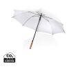 27" Impact AWARE™ RPET 190T auto open bamboo umbrella white | No Branding | not available | not available