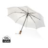 Kaycey 21" AWARE™ RPET Acacia wood mini auto open umbrella grey | No Branding | not available | not available