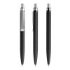 Prodir QS03 push ballpoint pen matt with metal clip black-silver | Without Branding | Black