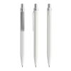 Prodir QS50 push ballpoint pen matt with metal clip white-silver | Without Branding | Black