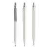 Prodir QS50 push ballpoint pen Stone with metal clip white-silver | Without Branding | Black