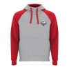 Badet unisex two-tone hoodie Standard | Heather grey-Red | XL | No Branding | not available | not available | not available