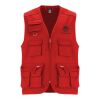 Venera 200 g/m2 v-neck multi-pocket workwear vest  Standard | Red | M | No Branding | not available | not available | not available
