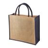 Tembo CT coloured jute shopper blue | Without Branding