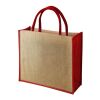 Tembo CT coloured jute shopper red | Without Branding