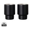 VINGA Nagano RCS  recycled SS mugs, set of 2 black | No Branding | not available | not available