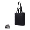 VINGA Hilo AWARE™ recycled canvas zip tote black | No Branding | not available | not available | not available