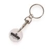 Plastic Trolley keyring White | Without Branding